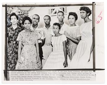 (CIVIL RIGHTS.) 17 photographs relating to the Little Rock school integration crisis.